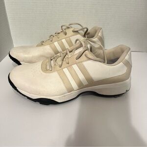 Adidas Women's Beige and White Golf Shoes